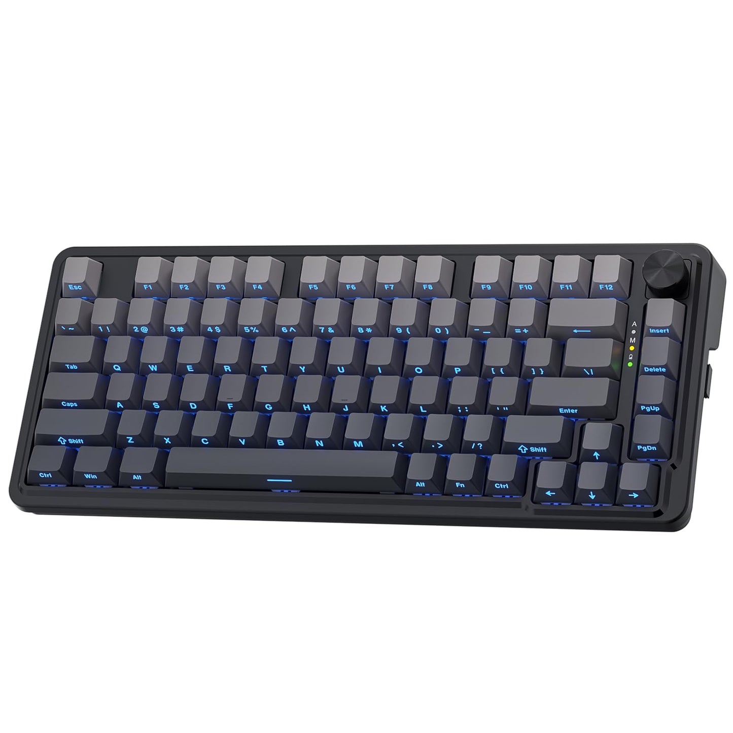 Redragon K673 PRO 75% Wireless Gasket RGB Gaming Keyboard, 3-Modes 81 Keys Compact Mechanical Keyboard w/Hot-Swap Socket, Dedicated Knob Control & Sound Absorbing Pads, Linear Red Switch