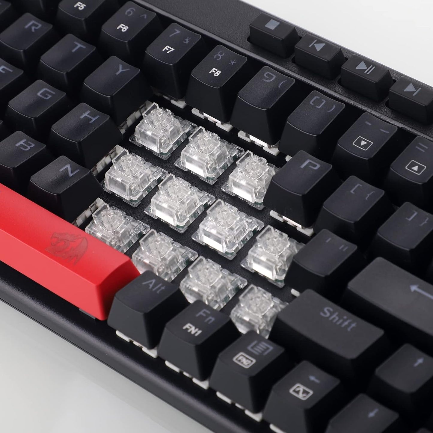 Redragon A113 HP2 Panda Crystal Mechanical Keyboard Switches, Clear Lubed Tactile Switches for Keyboard DIY, 3pin 60gf RGB MX Compatible Switches with Puller(38 pcs)