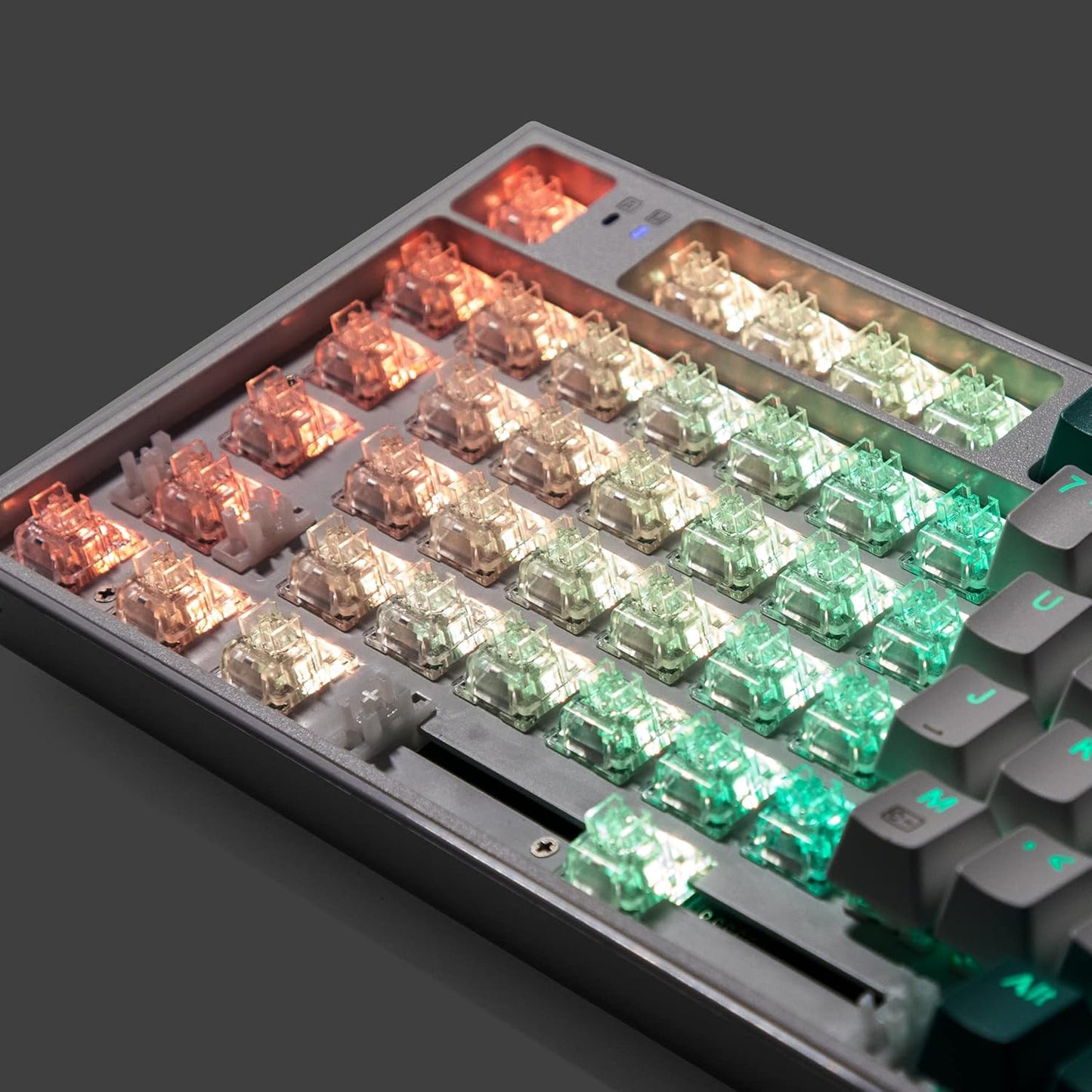 Redragon A113 HP2 Panda Crystal Mechanical Keyboard Switches, Clear Lubed Tactile Switches for Keyboard DIY, 3pin 60gf RGB MX Compatible Switches with Puller(38 pcs)
