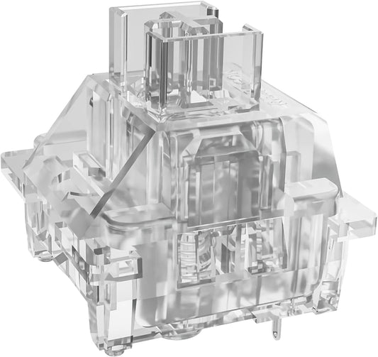 Redragon A113 HP2 Panda Crystal Mechanical Keyboard Switches, Clear Lubed Tactile Switches for Keyboard DIY, 3pin 60gf RGB MX Compatible Switches with Puller(38 pcs)
